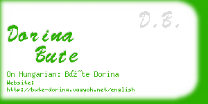 dorina bute business card